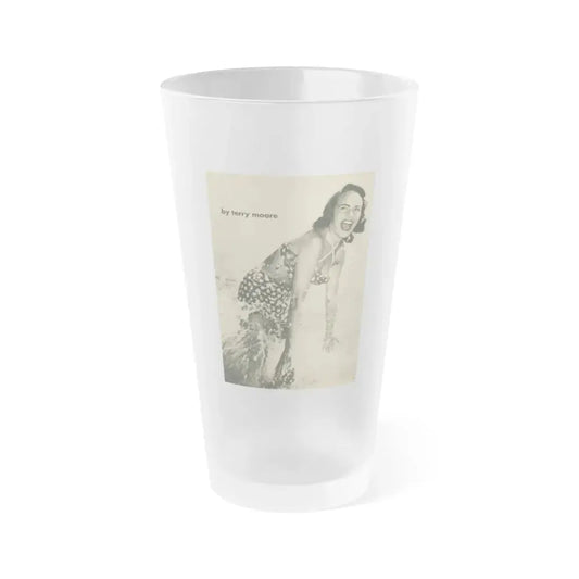 Terry Moore #348 (Vintage Female Icon) Frosted Pint Glass 16oz 16oz Frosted - Go Mug Yourself