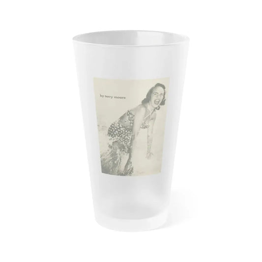 Terry Moore #348 (Vintage Female Icon) Frosted Pint Glass 16oz 16oz Frosted - Go Mug Yourself