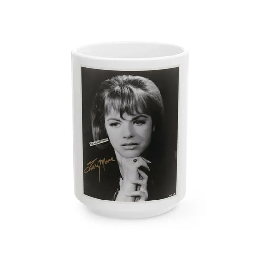 Terry Moore #355 (Vintage Female Icon) White Coffee Mug 15oz - Go Mug Yourself