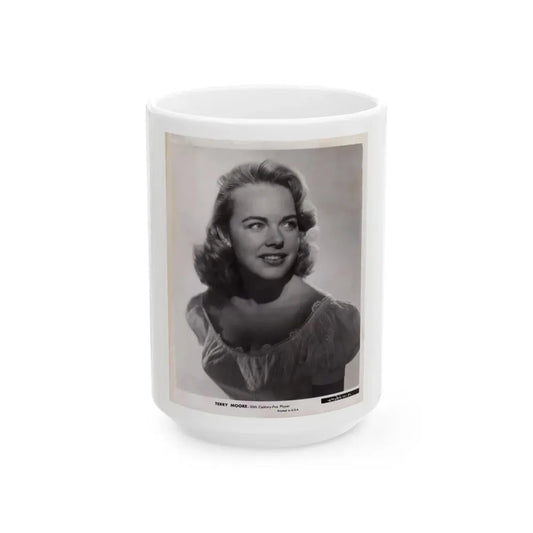 Terry Moore #356 (Vintage Female Icon) White Coffee Mug 15oz - Go Mug Yourself