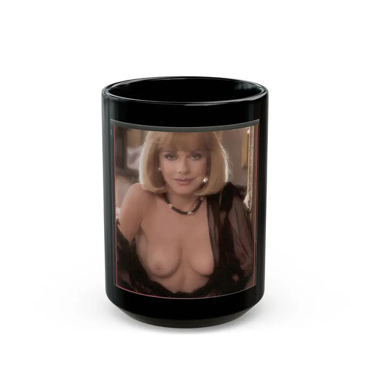 Terry Moore #400 - Unreleased Aug. '84 Playboy Photo from shoot topless in lingerie (Vintage Female Icon) Black Coffee Mug 15oz - Go Mug Yourself
