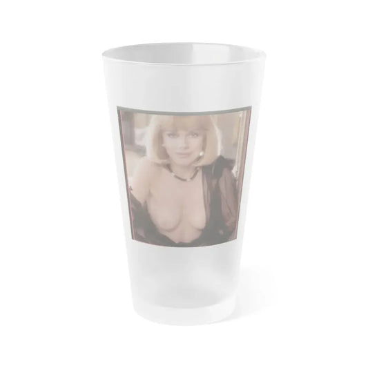 Terry Moore #400 - Unreleased Aug. '84 Playboy Photo from shoot topless in lingerie (Vintage Female Icon) Frosted Pint Glass 16oz 16oz Frosted - Go Mug Yourself