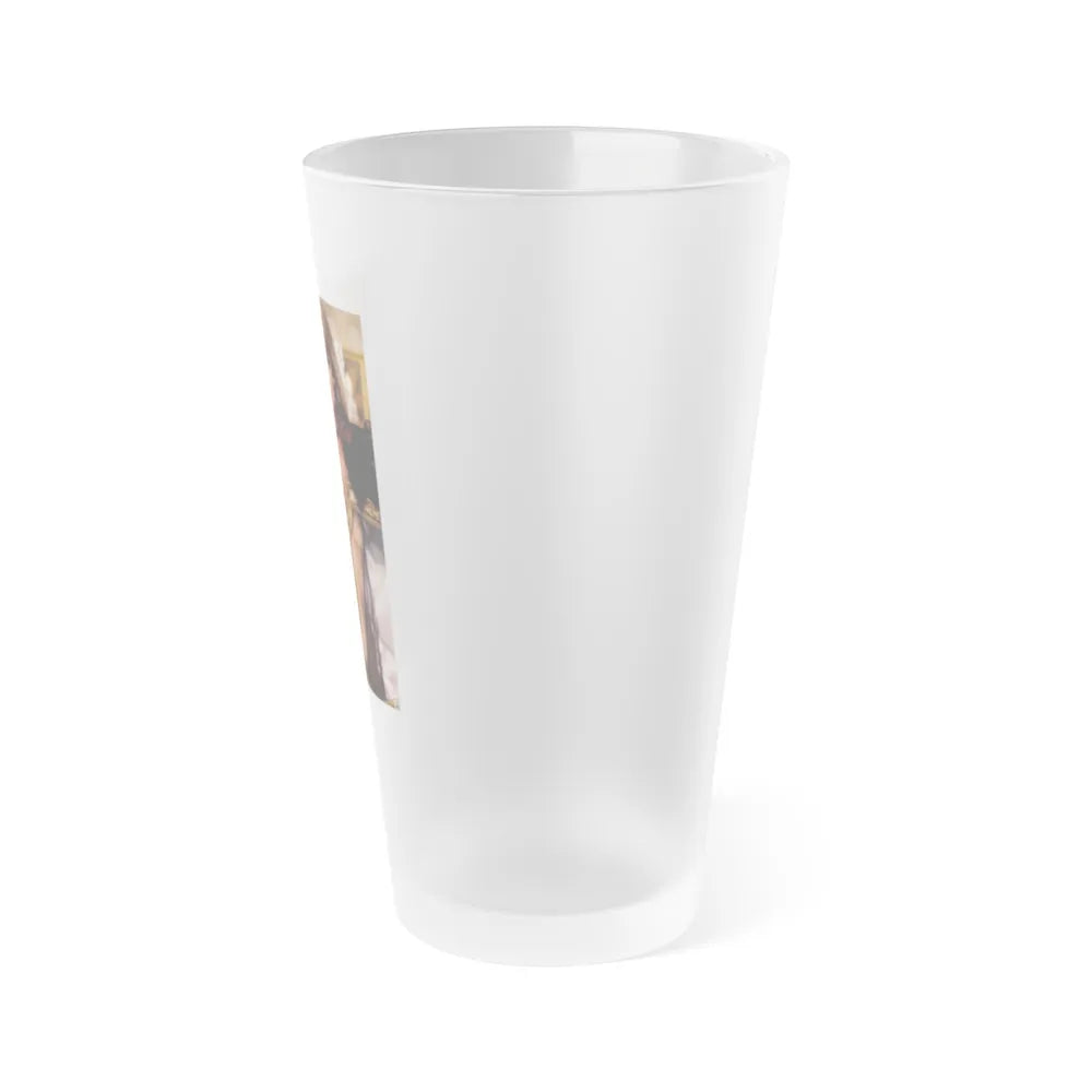 Terry Moore #401 - Unreleased Aug. '84 Playboy Photo from shoot topless in lingerie (Vintage Female Icon) Frosted Pint Glass 16oz-Go Mug Yourself