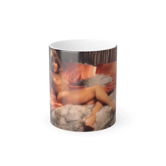 Terry Moore #403 - Unreleased Aug. '84 Playboy Photo from shoot topless in lingerie & closed clear heels (Vintage Female Icon) Color Changing Mug 11oz Default Title 11oz - Go Mug Yourself