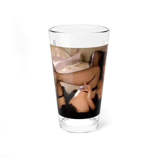 Terry Moore #404 - Unreleased Aug. '84 Playboy Photo from shoot toplesss in lingerie & stockings 1 sexy foot exposed (Vintage Female Icon) Pint Glass 16oz 16oz - Go Mug Yourself