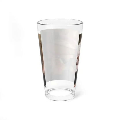 Terry Moore #404 - Unreleased Aug. '84 Playboy Photo from shoot toplesss in lingerie & stockings 1 sexy foot exposed (Vintage Female Icon) Pint Glass 16oz - Go Mug Yourself