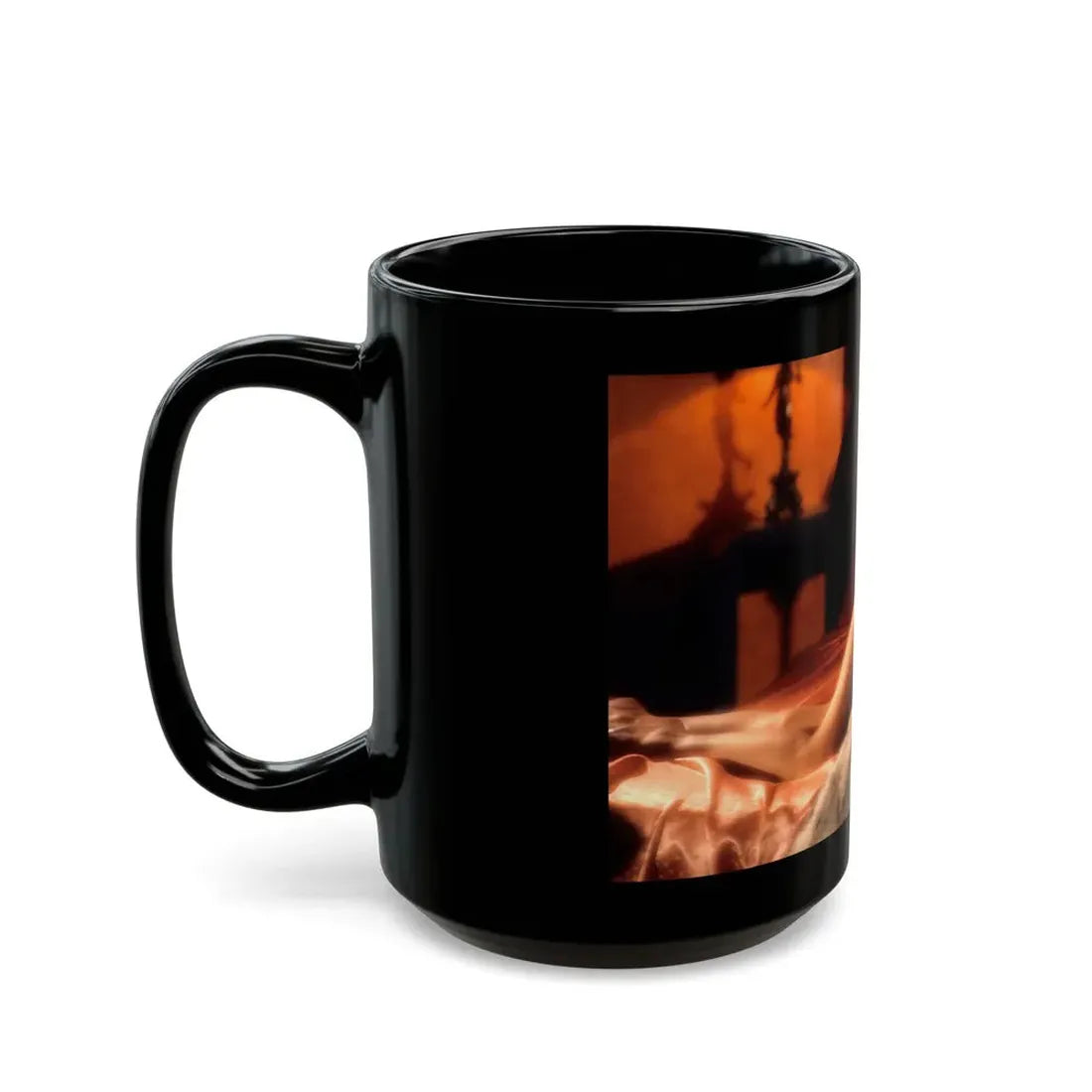 Terry Moore #405 - Unreleased Aug. '84 Playboy Photo from shoot topless in lingerie & open heels (Vintage Female Icon) Black Coffee Mug - Go Mug Yourself