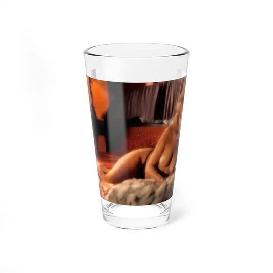 Terry Moore #405 - Unreleased Aug. '84 Playboy Photo from shoot topless in lingerie & open heels (Vintage Female Icon) Pint Glass 16oz 16oz - Go Mug Yourself