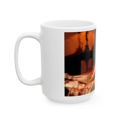 Terry Moore #405 - Unreleased Aug. '84 Playboy Photo from shoot topless in lingerie & open heels (Vintage Female Icon) White Coffee Mug - Go Mug Yourself