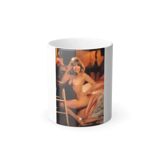 Terry Moore #407 - Unreleased Aug. '84 Playboy Photo from shoot topless in lingerie & closed clear heels (Vintage Female Icon) Color Changing Mug 11oz Default Title 11oz - Go Mug Yourself