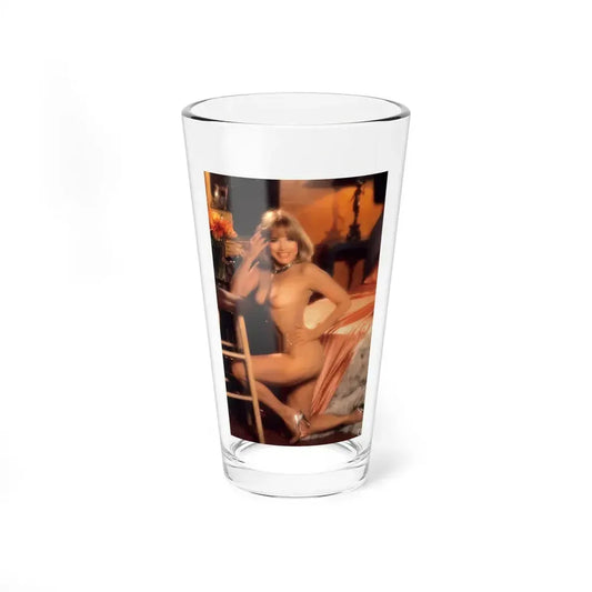 Terry Moore #407 - Unreleased Aug. '84 Playboy Photo from shoot topless in lingerie & closed clear heels (Vintage Female Icon) Pint Glass 16oz 16oz - Go Mug Yourself