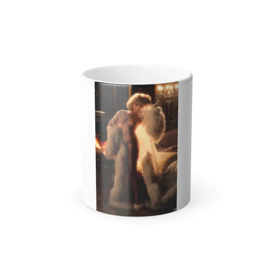 Terry Moore #408 - Unreleased Aug. '84 Playboy Photo from shoot toplesss in lingerie & heels (Vintage Female Icon) Color Changing Mug 11oz Default Title 11oz - Go Mug Yourself