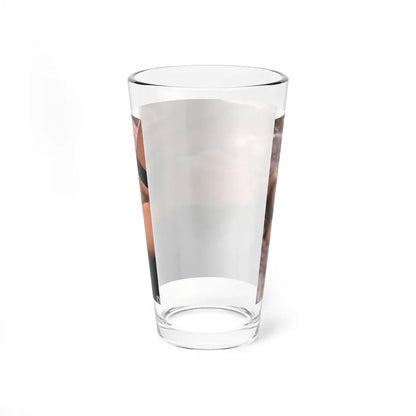 Terry Moore #409 - Unreleased Aug. '84 Playboy Photo from shoot topless black see through in lingerie (Vintage Female Icon) Pint Glass 16oz - Go Mug Yourself