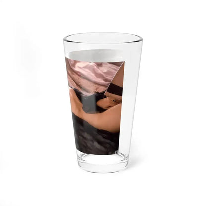Terry Moore #409 - Unreleased Aug. '84 Playboy Photo from shoot topless black see through in lingerie (Vintage Female Icon) Pint Glass 16oz - Go Mug Yourself
