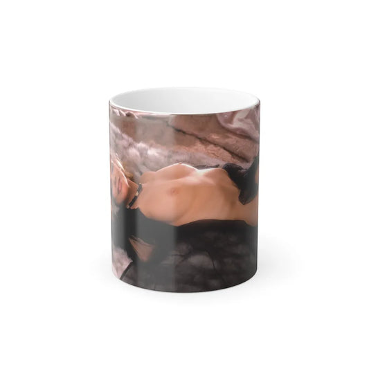 Terry Moore #409 - Unreleased Aug. '84 Playboy Photo from shoot topless black see through in lingerie (Vintage Female Icons) Color Changing Mug 11oz-11oz-Go Mug Yourself