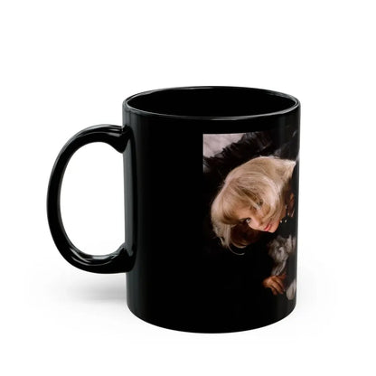 Terry Moore #410 - Unreleased Aug. '84 Playboy Photo from shoot in black see through lingerie with, butt exposed (Vintage Female Icon) Black Coffee Mug - Go Mug Yourself
