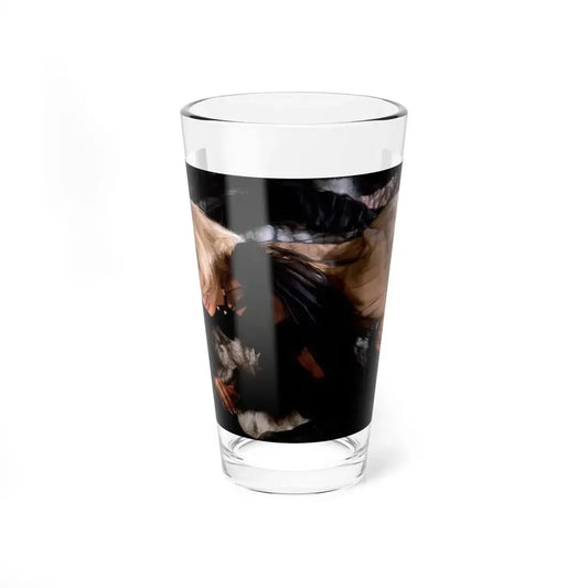 Terry Moore #410 - Unreleased Aug. '84 Playboy Photo from shoot in black see through lingerie with, butt exposed (Vintage Female Icon) Pint Glass 16oz 16oz - Go Mug Yourself