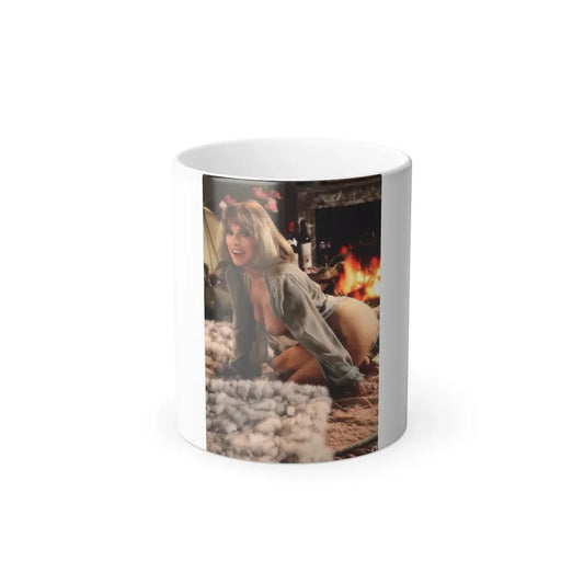 Terry Moore #412 - Unreleased Aug. '84 Playboy Photo from shoot topless in lingerie & open heels (Vintage Female Icon) Color Changing Mug 11oz Default Title 11oz - Go Mug Yourself