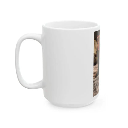 Terry Moore #412 - Unreleased Aug. '84 Playboy Photo from shoot topless in lingerie & open heels (Vintage Female Icon) White Coffee Mug - Go Mug Yourself