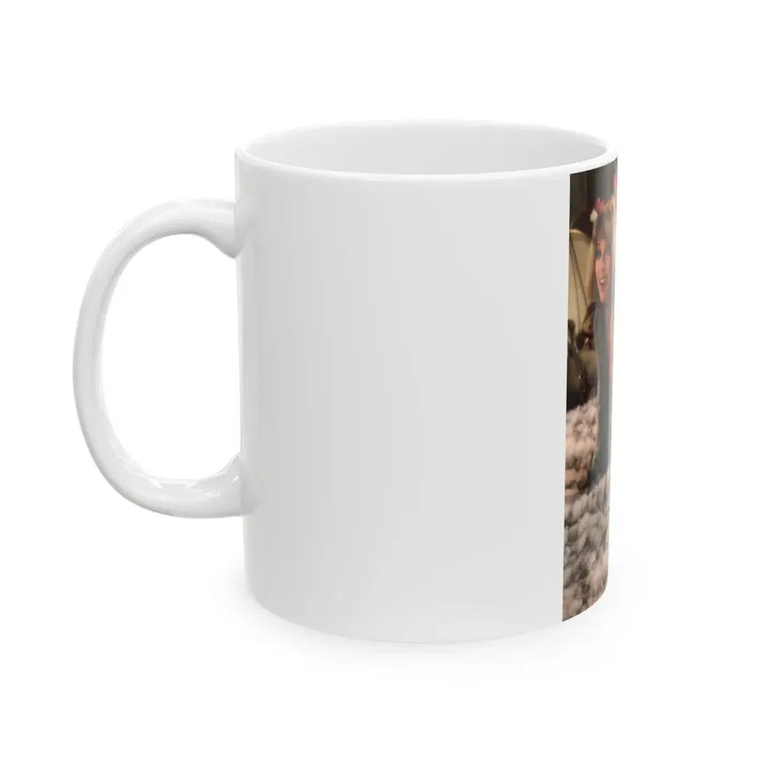 Terry Moore #412 - Unreleased Aug. '84 Playboy Photo from shoot topless in lingerie & open heels (Vintage Female Icon) White Coffee Mug - Go Mug Yourself