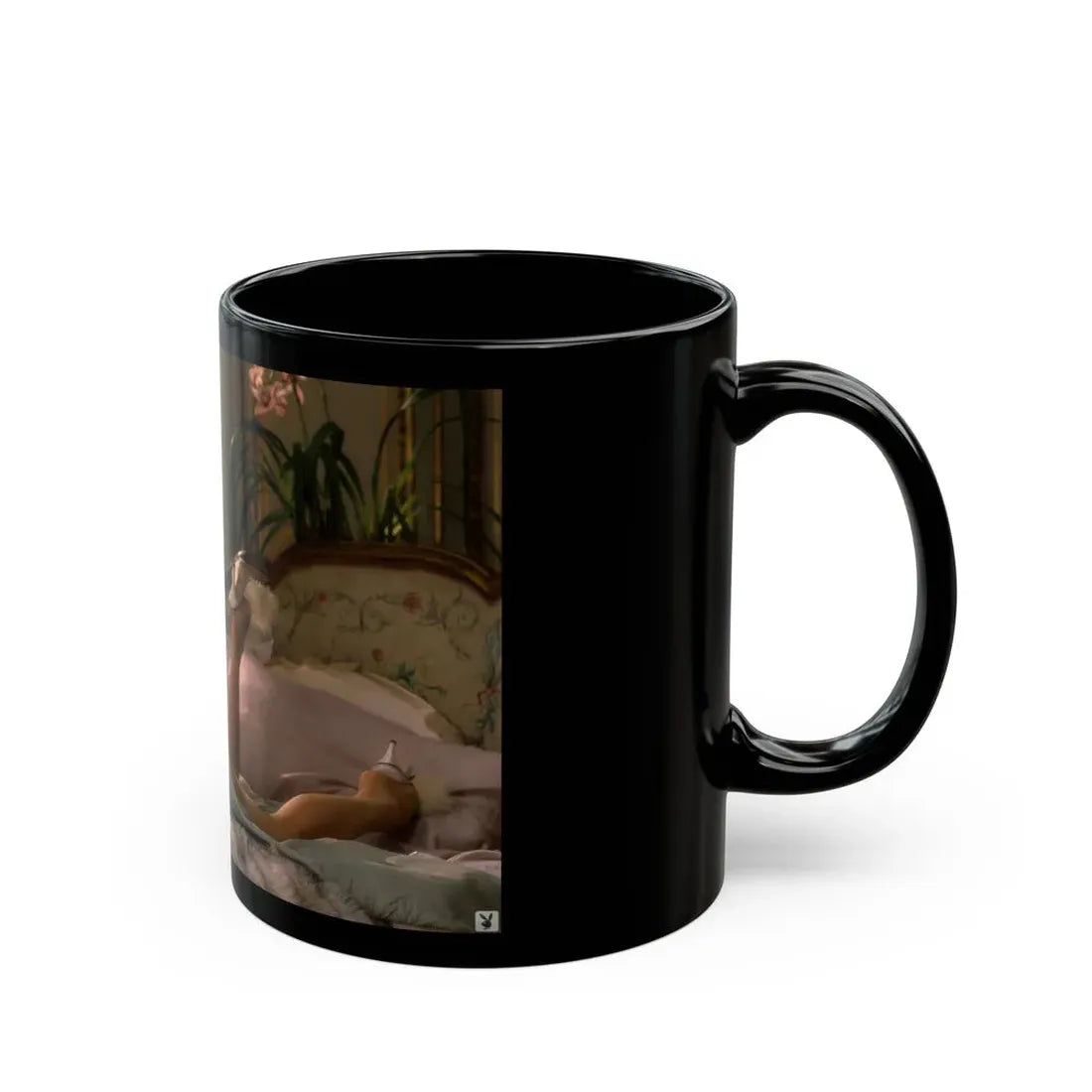 Terry Moore #413 - Unreleased Aug. '84 Playboy Photo from shoot topless in lingerie & heels (Vintage Female Icon) Black Coffee Mug - Go Mug Yourself