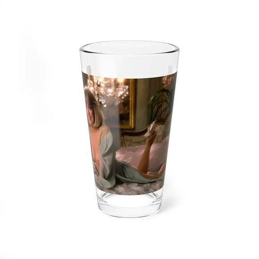 Terry Moore #413 - Unreleased Aug. '84 Playboy Photo from shoot topless in lingerie & heels (Vintage Female Icon) Pint Glass 16oz 16oz - Go Mug Yourself