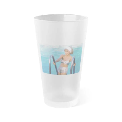 Terry Moore #415 - Unreleased Aug. '84 Playboy Photo from shoot non nude (Vintage Female Icon) Frosted Pint Glass 16oz 16oz Frosted - Go Mug Yourself