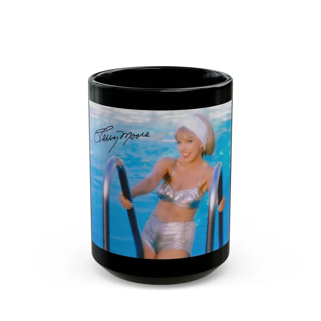 Terry Moore #415 - Unreleased Aug. '84 Playboy Photo from shoot non nude2 (Vintage Female Icon) Black Coffee Mug 15oz - Go Mug Yourself