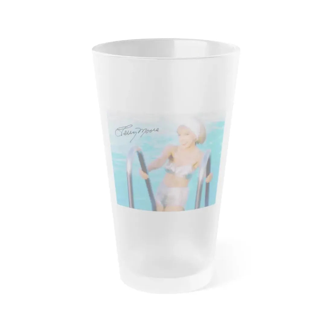 Terry Moore #415 - Unreleased Aug. '84 Playboy Photo from shoot non nude2 (Vintage Female Icon) Frosted Pint Glass 16oz 16oz Frosted - Go Mug Yourself
