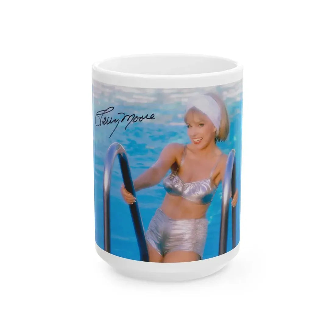 Terry Moore #415 - Unreleased Aug. '84 Playboy Photo from shoot non nude2 (Vintage Female Icon) White Coffee Mug 15oz - Go Mug Yourself