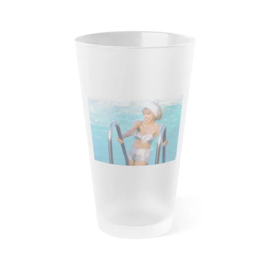 Terry Moore #415 - Unreleased Aug. '84 Playboy Photo from shoot non nude (Vintage Female Icon) Frosted Pint Glass 16oz-16oz-Frosted-Go Mug Yourself