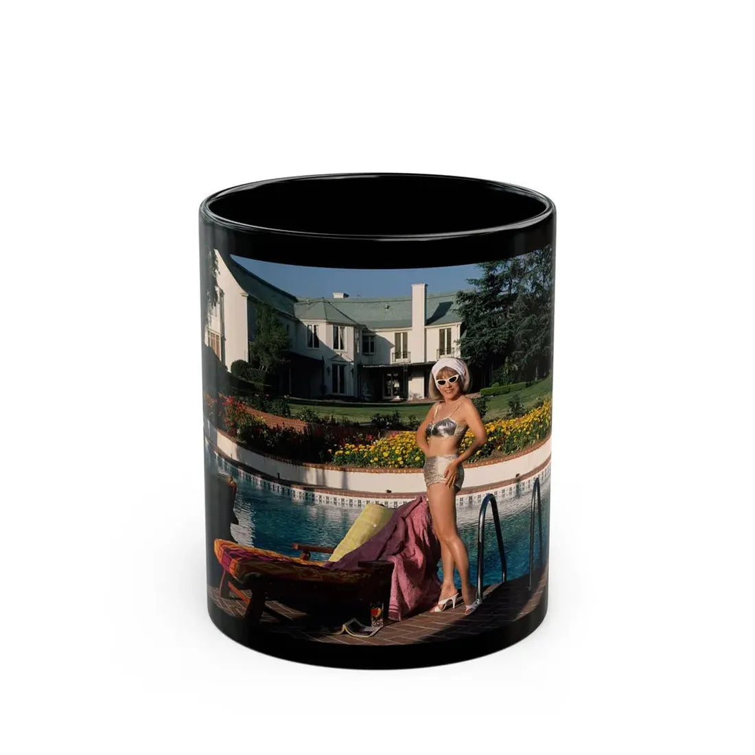 Terry Moore #416 - Unreleased Aug. '84 Playboy Photo from shoot non nude (Vintage Female Icon) Black Coffee Mug 11oz - Go Mug Yourself