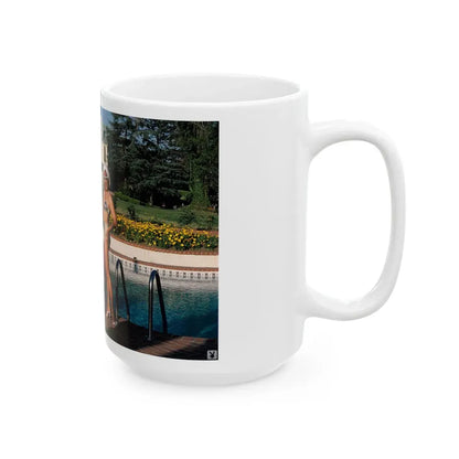 Terry Moore #416 - Unreleased Aug. '84 Playboy Photo from shoot non nude (Vintage Female Icon) White Coffee Mug - Go Mug Yourself