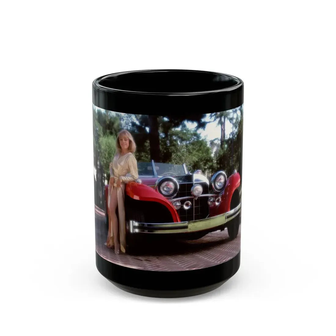Terry Moore #418 - Unreleased Aug. '84 Playboy Photo from shoot non nude (Vintage Female Icon) Black Coffee Mug 15oz - Go Mug Yourself