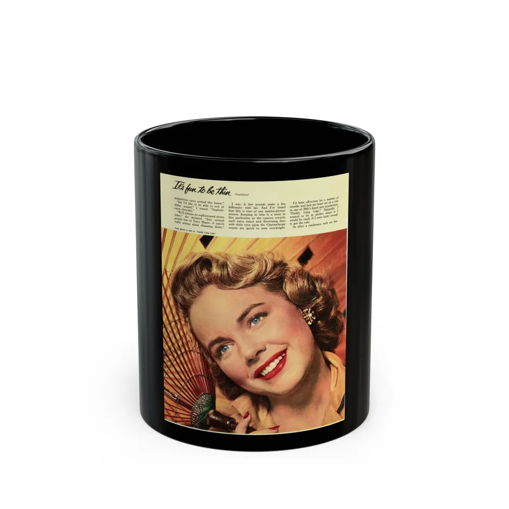 Terry Moore #420 (Vintage Female Icon) Black Coffee Mug-11oz-Go Mug Yourself