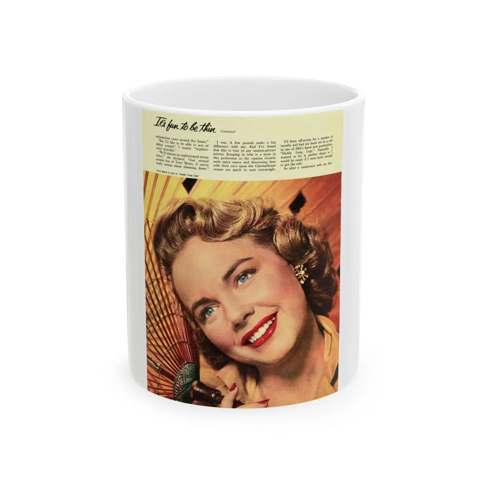 Terry Moore #420 (Vintage Female Icon) White Coffee Mug-11oz-Go Mug Yourself