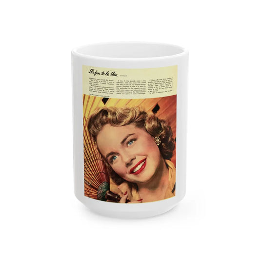 Terry Moore #420 (Vintage Female Icon) White Coffee Mug-15oz-Go Mug Yourself