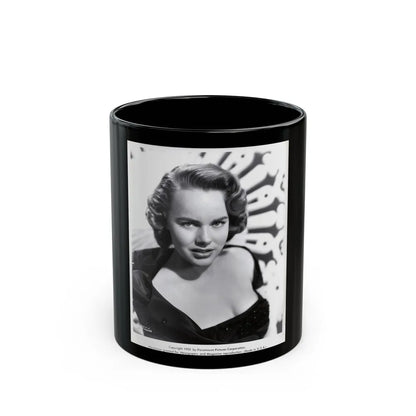 Terry Moore #423 Vintage B&W 1951 Head & Shoulder Upper Body Glamour Photo1 (Vintage Female Icon) Black Coffee Mug-11oz-Go Mug Yourself