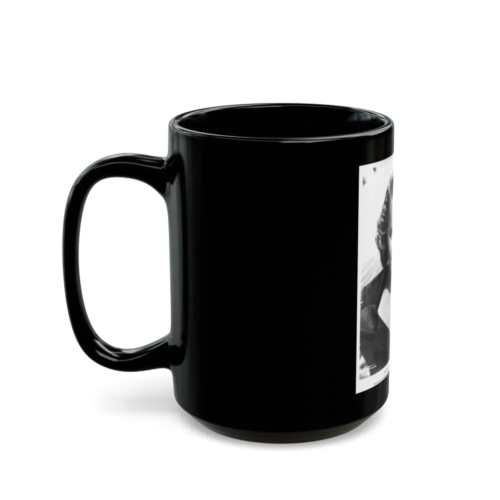 Terry Moore #423 Vintage B&W 1951 Head & Shoulder Upper Body Glamour Photo1 (Vintage Female Icon) Black Coffee Mug-Go Mug Yourself