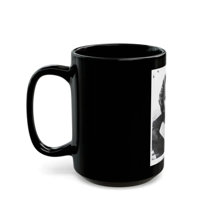 Terry Moore #423 Vintage B&W 1951 Head & Shoulder Upper Body Glamour Photo1 (Vintage Female Icon) Black Coffee Mug-Go Mug Yourself