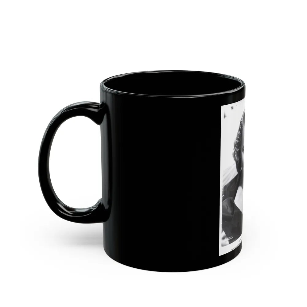 Terry Moore #423 Vintage B&W 1951 Head & Shoulder Upper Body Glamour Photo1 (Vintage Female Icon) Black Coffee Mug-Go Mug Yourself