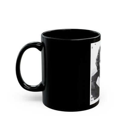 Terry Moore #423 Vintage B&W 1951 Head & Shoulder Upper Body Glamour Photo1 (Vintage Female Icon) Black Coffee Mug-Go Mug Yourself