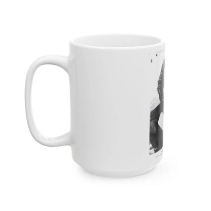 Terry Moore #423 Vintage B&W 1951 Head & Shoulder Upper Body Glamour Photo1 (Vintage Female Icon) White Coffee Mug-Go Mug Yourself