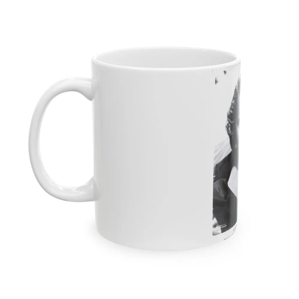Terry Moore #423 Vintage B&W 1951 Head & Shoulder Upper Body Glamour Photo1 (Vintage Female Icon) White Coffee Mug-Go Mug Yourself