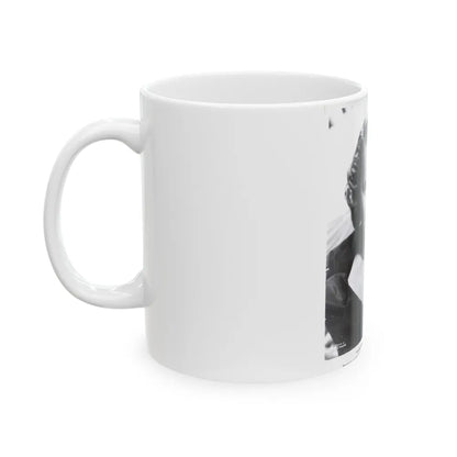 Terry Moore #423 Vintage B&W 1951 Head & Shoulder Upper Body Glamour Photo1 (Vintage Female Icon) White Coffee Mug-Go Mug Yourself