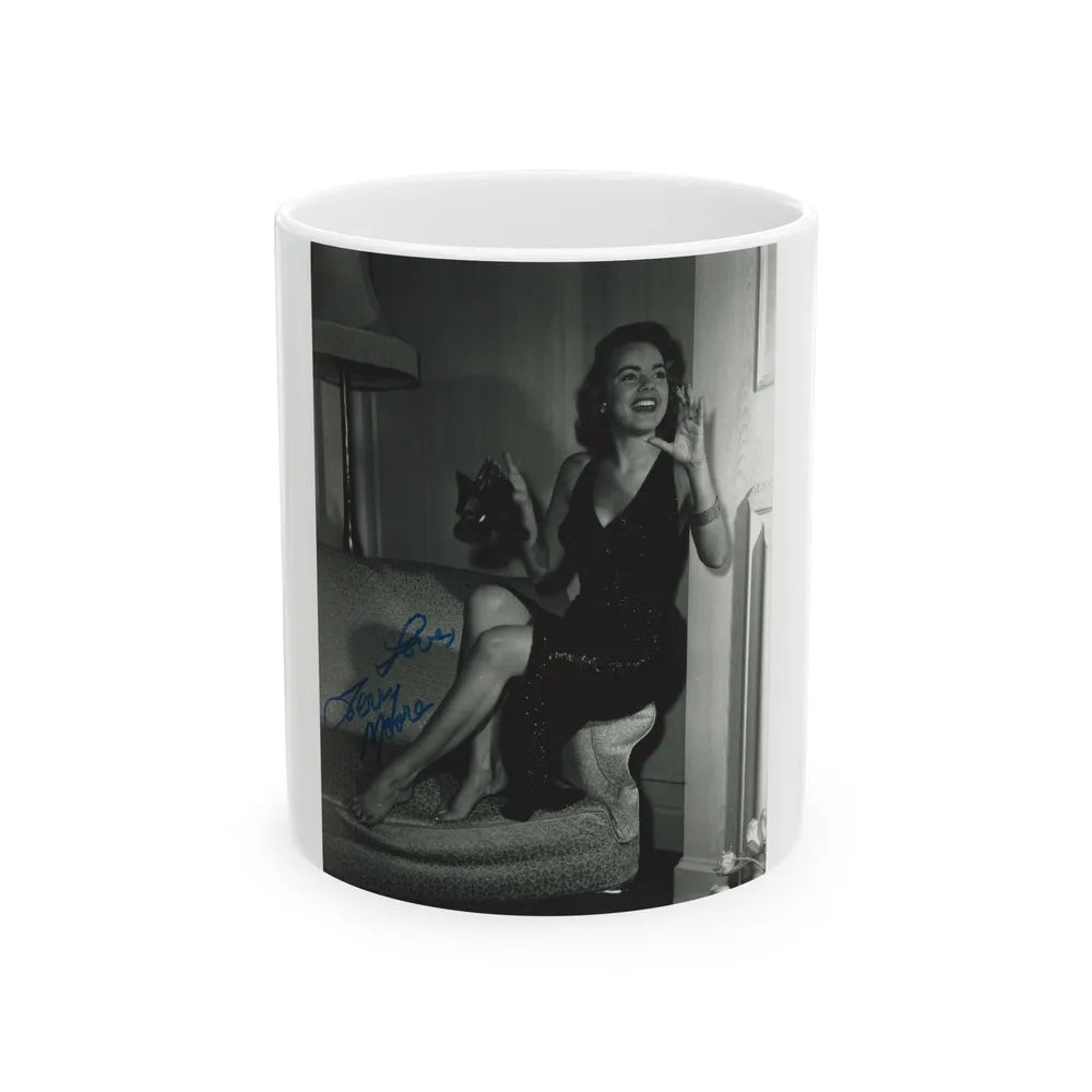 Terry Moore #424 (Vintage Female Icon) White Coffee Mug-11oz-Go Mug Yourself