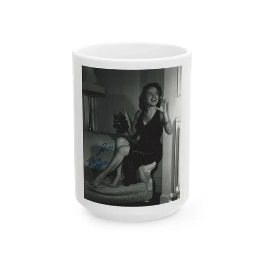Terry Moore #424 (Vintage Female Icon) White Coffee Mug 15oz - Go Mug Yourself