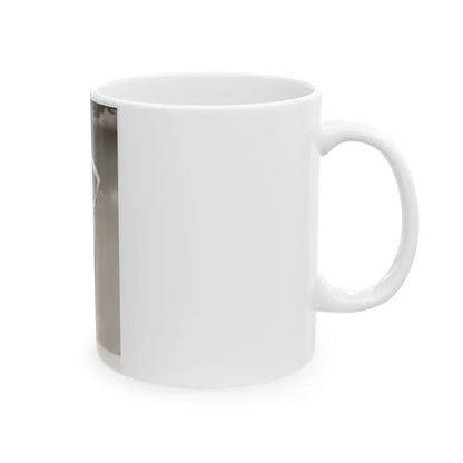Terry Moore #43 - 1-Piece B&W Barefoot Swimsuit Cheesecake Photo from 60's (Vintage Female Icon) White Coffee Mug - Go Mug Yourself