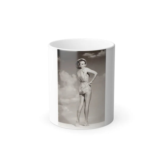 Terry Moore #43 - 1-Piece B&W Barefoot Swimsuit Cheesecake Photo from 60's (Vintage Female Icons) Color Changing Mug 11oz-11oz-Go Mug Yourself