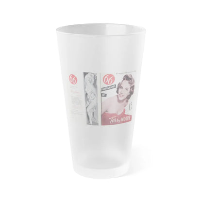 Terry Moore #435 - 66 PHTOTOGRAPHS OF Terry MOORE U.K. Pocket Mag. Front Cover Page 1 & Back Cover (Vintage Female Icon) Frosted Pint Glass 16oz-16oz-Frosted-Go Mug Yourself